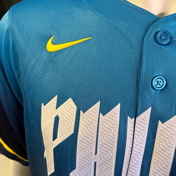 New mens large authentic Nike Philadelphia Phillies Bryce Harper baseball jersey - Picture 2 of 7